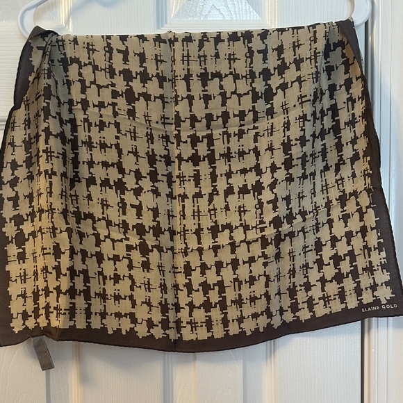 Elaine Gold Brown and Tan Women's Scarf - Picture 1 of 3